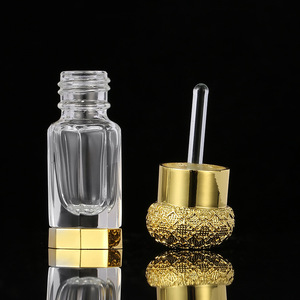 Khắc trầm hương tinh dầu chai với dập nóng Bronzing thủy tinh vít dropper cap kín nước hoa bán buôn - Product Image 2