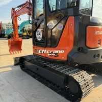 Excavatrice sur chenilles Hitachi ZX55USR-5A d'occasion de haute qualité, en bon état, avec moteur à couple élevé inclus