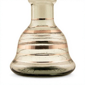 Khalil Mamoon Mini Beast Silver Stripe Glass Base – 23 cm Replacement Vase - Product Image 5