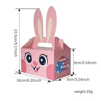 Pâques Nouveau Design Boîte à Bonbons DIY Lapin Portable Emballage Fête Boîte-Cadeau