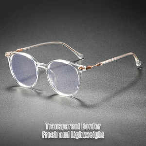 Nouvelles Lunettes 2026 Design Homme Femme Monture TR Ultralégère Métal Rond Anti-Lumière Bleue Verres Transparents Optiques pour Prescription - Product Image 4