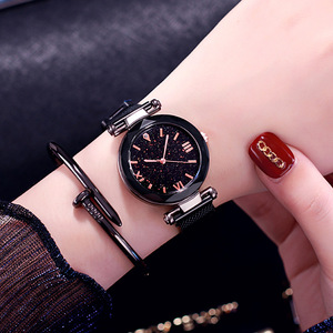 Reloj de Cuarzo Grande <span class=keywords><strong>para</strong></span> Mujer con Cronógrafo, Patrón de Estrellas, Correa de Acero Inoxidable, Movimiento <span class=keywords><strong>Seiko</strong></span>, Cristal y Correa Magnética Flexible - Product Image 4