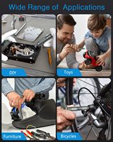 Jeu de tournevis à cliquet 42 en 1 avec 42 embouts en acier au chrome-vanadium et poignée en T à cliquet pour la réparation de vélos et d'électronique