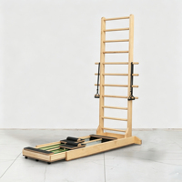 Reformer Pilates en Bois d'Érable Massif avec Échelle de Renforcement et Accessoires Complets pour Studio Professionnel et Usage Domestique – Réglable et Écologique