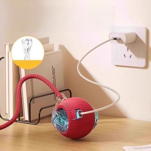 Jouet de balle de <span class=keywords><strong>chat</strong></span> intelligent automatique rechargeable Chargement USB Queue roulante Jouet de <span class=keywords><strong>chat</strong></span> interactif éclairé avec télécommande pour chats - Product Image 2