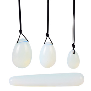 Usine haute qualité jade pierres précieuses baguettes yoni oeufs 3-pcs ensemble <span class=keywords><strong>néphrite</strong></span> oeufs - Product Image 1