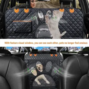 100% étanche <span class=keywords><strong>chien</strong></span> voiture hamac visuel maille fenêtre côté fermeture éclair Polyester Nylon siège de voiture couverture <span class=keywords><strong>pour</strong></span> siège arrière protection <span class=keywords><strong>chien</strong></span> voiture - Product Image 4