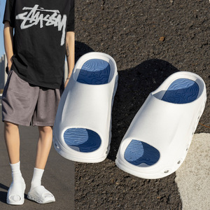 Sandalias Blancas para Hombre, Suela Gruesa, Tacón de 4 cm, Chanclas para Verano y Uso en Exteriores - Product Image 2