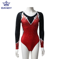 Justaucorps de danse rythmique rouge et noir de dernière génération Dandy OEM