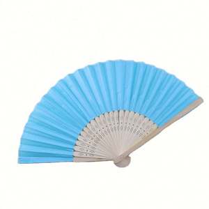 Abanico Plegable de Nailon Personalizado al por Mayor para Bodas, con Diseño de Flores Pintadas, para Uso Promocional - Product Image 1