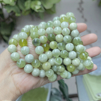 Bracelets pour femmes JD Fashion Classic Summer, 100% jade naturel, perles personnalisées, extensibles, forme de boule, cadeau fait main