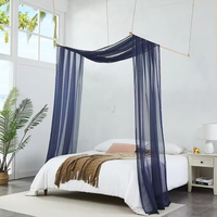 Voilages modernes en mousseline de soie pour lit, 140*550cm, rideau de lit pour décoration de chambre à coucher, vente en gros