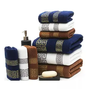 70*140cm Towels Luxury Cotton Bath Skin-Friendly Luxury Embroidery Towel White Hotel Spa Bath Towel