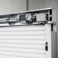 Porte à enroulement électrique robuste en alliage d'aluminium avec fonction antivol |   Porte de sécurité commerciale motorisée