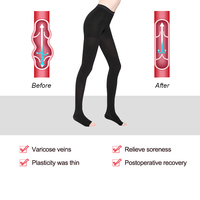 Enerup OEM/ODM Nylon 20-30mmhg Chaussettes pour femmes Collants de compression médicale à bout ouvert Bas de compression Médical Varices