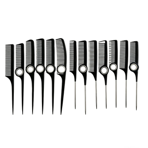 Peigne à dents fines en forme de queue de souris pour coiffure professionnelle, tressage, sectionnement et coiffage des <span class=keywords><strong>cheveux</strong></span> <span class=keywords><strong>bouclés</strong></span> pour hommes et femmes, résistant à la chaleur - Product Image 1
