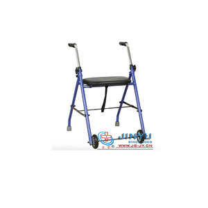 Jinyu Foldable Aluminum Alloy <b>Walker</b> With Wheels Blue For <b>Elderly</b> And Disabled Rehabilitation Support - Product Image 3