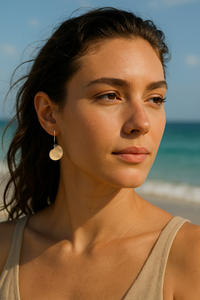 Pendientes Minimalistas YXQ E438 de Acero Inoxidable Color Dorado, Ligeros y Cómodos para Primavera - Product Image 2