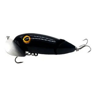 Esca da pesca artificiale 6cm 8.5g esca da pesca Popper a bocca grande 2 sezioni snodate realistico attraente esca da nuoto