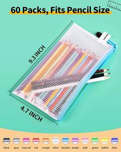 Bolsa de Plástico Ecológica para Documentos, Carpeta de PVC para Estudiantes, Bolsa de Malla con Cierre, Carpetas de Plástico con Cordón, Suministros de Oficina - Product Image 2
