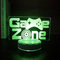 Lampe de Noël à LED 3D personnalisée avec base de bureau en acrylique Mini lampara anime pour la décoration de la chambre des enfants Lampe de lit Design personnalisé