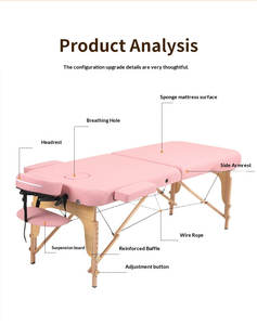 Yongteng Camilla de Masajes Plegable de Lujo en Cuero Estilo Moderno Cama Portátil para Spa y Terapia Facial - Product Image 3