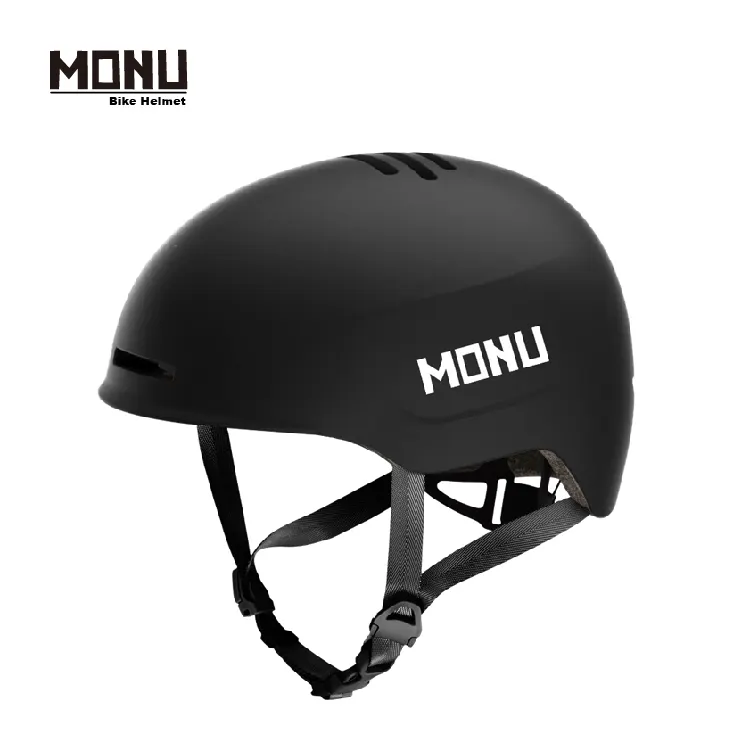 MONU Pengiriman Pabrik Olahraga Kustom ODM OEM Menerima Desain Baru Tahan Angin Ringan Berkendara Di Kota Helm Sepeda Jalan