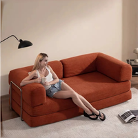 Juego de Sofás de Espuma Comprimida al Vacío, Sofá Modular Cuadrado Ajustable de Tela con Corduroy y Esponja de Microfibra