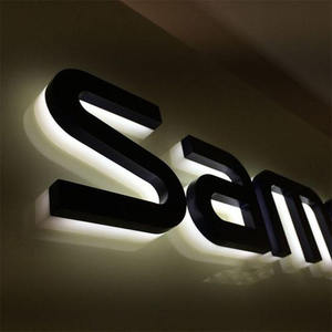 Insegna Luminosa LED Personalizzata, Lettere <span class=keywords><strong>in</strong></span> <span class=keywords><strong>Metallo</strong></span> Retroilluminate per Interni ed Esterni, Logo Aziendale 3D per <span class=keywords><strong>Parete</strong></span> - Product Image 4