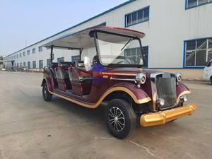 Vehículo Eléctrico Clásico Rojo, Vehículo Turístico Vintage, Carro de Golf Comercial con Techo - Product Image 2