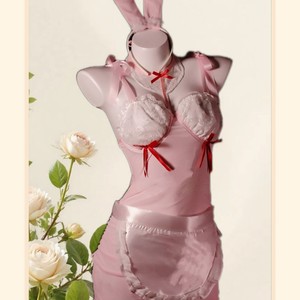 Sexy Bunny Girl Lingerie Set Full Cup Mid Rise Viscose Women's Bedroom Outfit 8139 - Product Image 1