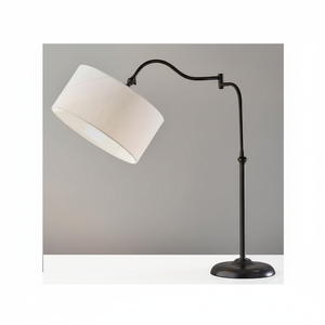 โคมไฟตั้งโต๊ะในห้องอ่านหนังสือดีไซน์เรียบง่ายโคมไฟด้านบนตกแต่งโต๊ะทำด้วยมือสีดำและสีขาว - Product Image 1