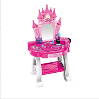 Jouets de coiffeuse, ensemble de maquillage en plastique, fille à la mode avec lumière et musique