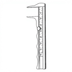 Calibrador Jamison de 10 cm / 4 Pulgadas, Instrumento de Medición y Examen, Precisión en Acero Inoxidable, Herramienta de Medición Médica y Quirúrgica - Product Image 1