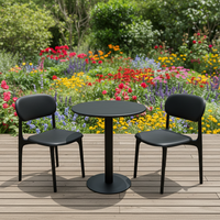 Table de bar en métal durable, style moderne et simple, pour usage commercial extérieur, idéale pour hôpitaux, restaurants, jardins et dégustations de vin.