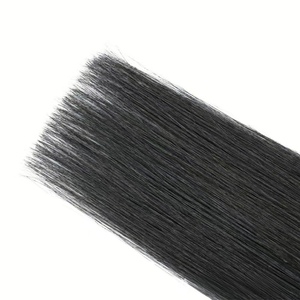 # Extensions de <span class=keywords><strong>cheveux</strong></span> humains lisses 100% Remy péruviens, noir naturel 1B, 18 pouces, avec bande adhésive invisible en PU - Product Image 5