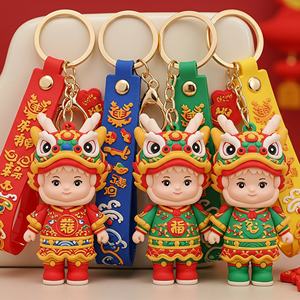 พวงกุญแจรถลายการ์ตูนมังกรเด็กชายสุดน่ารัก พร้อมจี้ห้อยกระเป๋า ป้องกันการสูญหาย อุปกรณ์เสริมสำหรับกุญแจรถ - Product Image 6