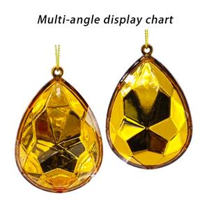 Navidad joya cristales adornos joya acrílico espejo plástico gotas diamantes colgante Navidad diamantes de imitación decoraciones para el hogar - Product Image 5