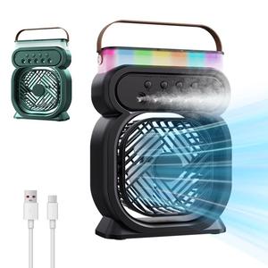 Ventilateurs brumisateurs Huyo 0728, 3 vitesses, contrôlables par application, rechargeables, pour voiture, camping-car, hôtel et usage extérieur, ventilateur brumisateur portable - Product Image 2