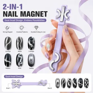 Baguette magnétique torsadée en forme de S pour nail art, aimant fantaisie pour motifs tourbillonnants, divers effets œil de chat, accessoire DIY pour salon de manucure - Product Image 3