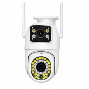Dual Lens WiFi Security <strong>Camera</strong> Outdoor PTZ IP <strong>Camera</strong> with Motion Tracking Full Color Night Vision RJ45 IP66 - Product Image 1