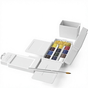 Set de Pintura de Acuarela Bview Art Winsor & Newton Cotman, Set de Bolsillo con 12 Medios Tubos, Pincel, Esponja, Botella de 2ml y Papel - Product Image 1