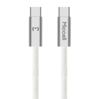 Cables de carga rápida USB PD 100W C a C de Miccell Wholesale 5A, cable de carga para teléfonos tipo C con trenzado de nailon para iPhones.