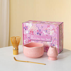 Juego de Batidores de Matcha Modernos a Precio de Mayoreo, 4 Piezas, Accesorios de Bambú, Tazón de Cerámica para Matcha, Kit para Cafetería, Logotipo Personalizado - Product Image 3