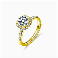 Bague en moissanite en forme de cube de sucre, faite à la main, style luxe léger haut de gamme, tendance mode, bijou de doigt