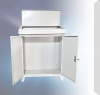 Console biseautée Style piano armoire de bureau de commande d'opérateur industriel à trois sections système d'alimentation électrique surveillance debout au sol