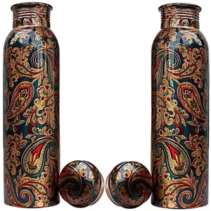 Juego de botellas de agua de cobre impresas con clase, suministro al por mayor, botella de agua de 1L, accesible a un precio razonable - Product Image 1