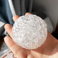 Balle sensorielle transparente et croquante, jouet sensoriel anti-stress, jouet à presser unisexe en matériau TPR