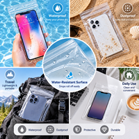 Sacs de téléphone étanches transparents sac de protection jetable anti-poussière auto-scellant pour tous les téléphones-Compatible avec écran tactile
