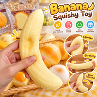 Jouet Squishy Banane Réaliste à Remontée Lente, Doux, Anti-Stress, Sensoriel, Fidget Toy OEM ODM Vente en Gros (Ne convient pas aux enfants)
